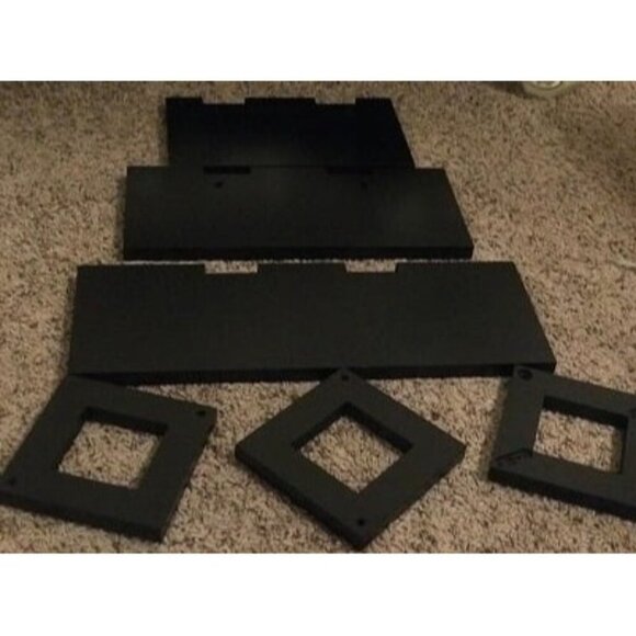 New Black Floating Shelves for Wall, Wall Shelves Set of 3, Wall Mounted Shelves - Picture 2 of 2